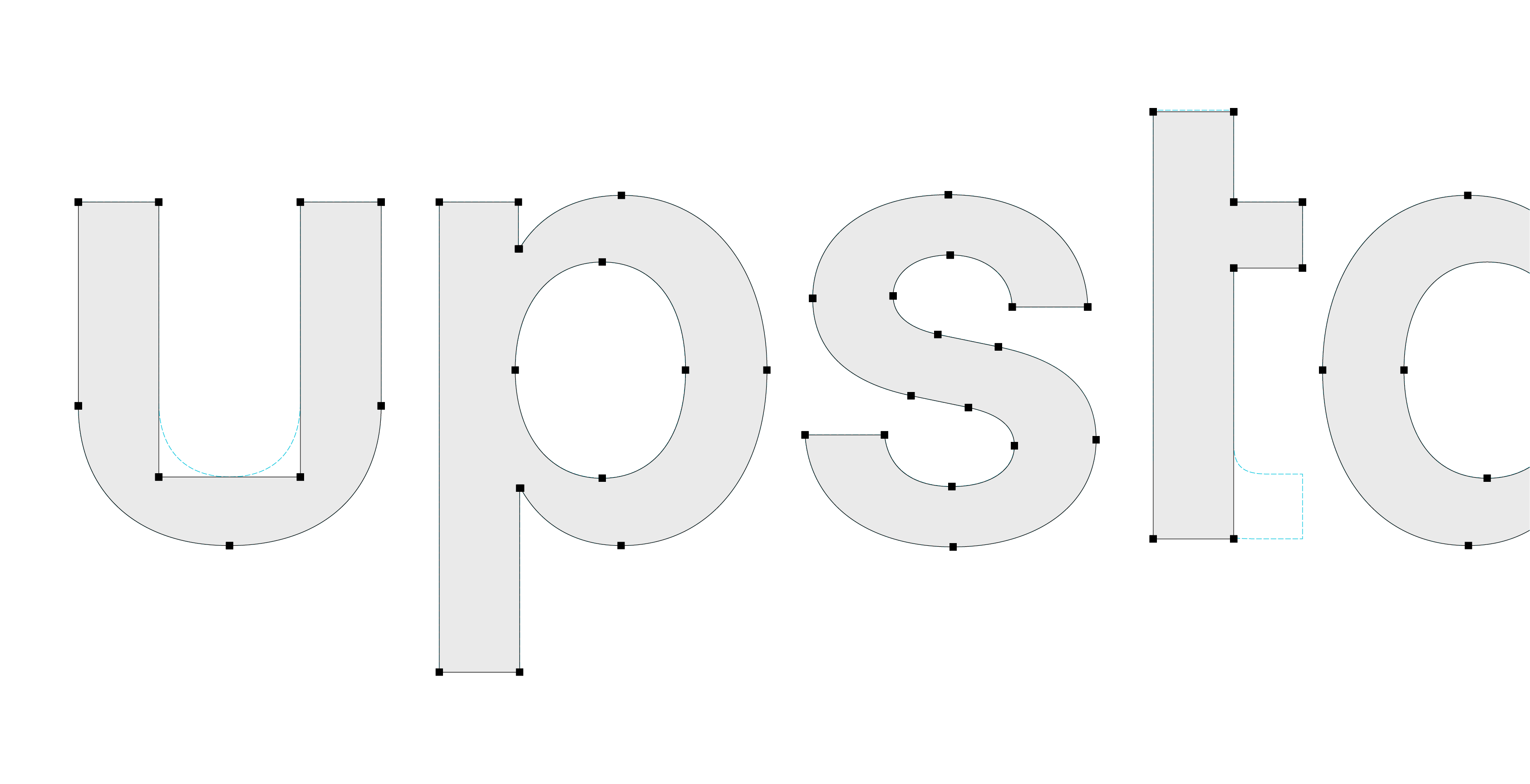 Upstairz logotype design construction