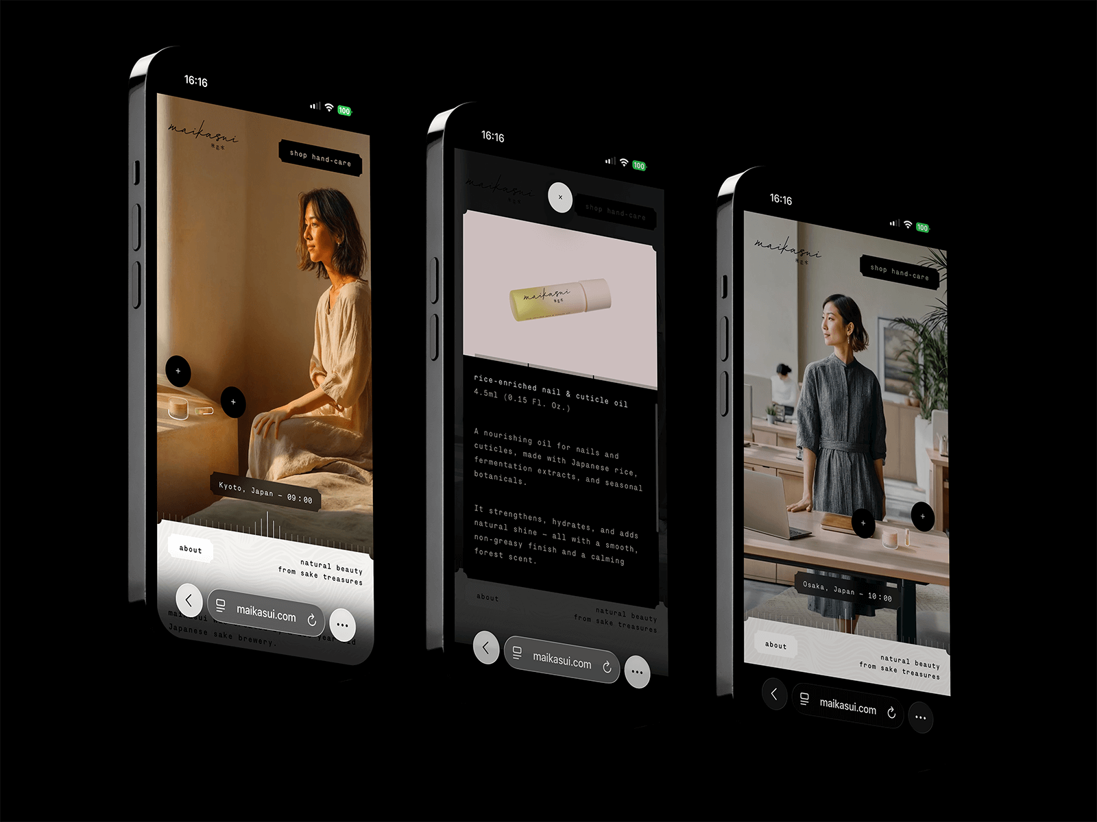 maikasui mobile website design with immersive animation and product display