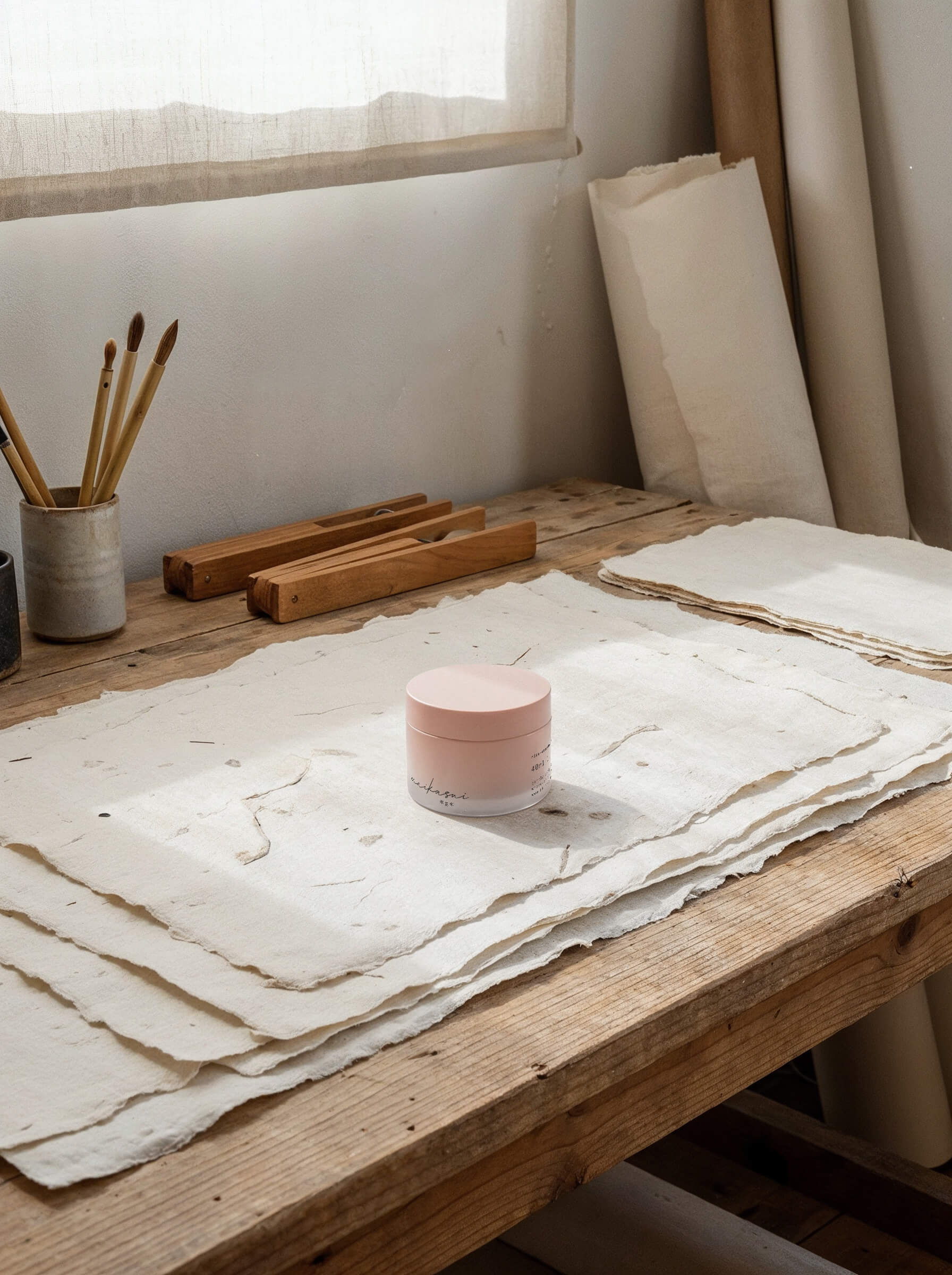 AI visual in branding and communication generative art for maikasui japanese premium global cosmetic brand hand care