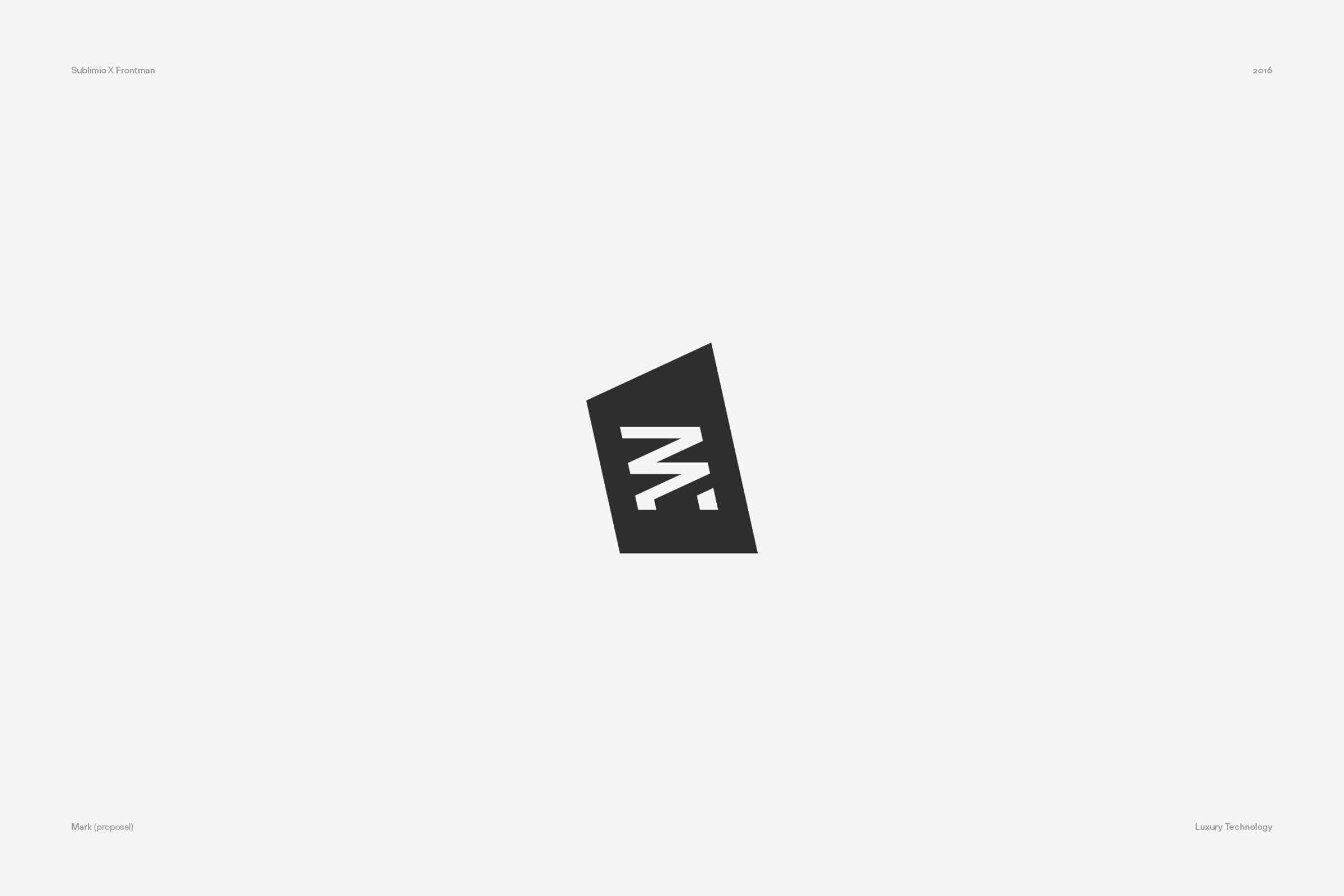rejected logo design, logo design, unused logo, branding, brand identity proposal, mark design, logotype design, sublimio, Frontman proposal